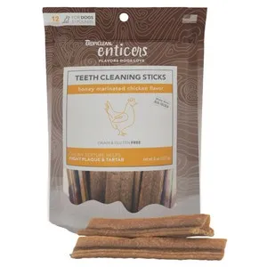 12ct Tropiclean Enticers Honey Chicken Sticks - Hygiene